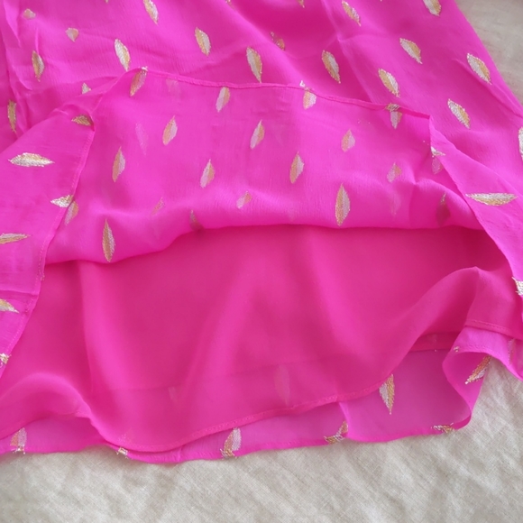 Lilly Pulitzer Silk top with gold - Picture 7 of 9